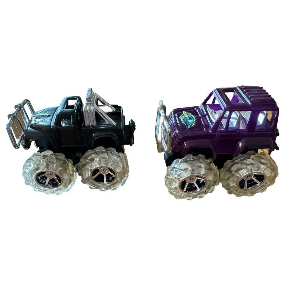 Super Truck Toy VTG 1980's Set Of 2 Rare Black And Purple